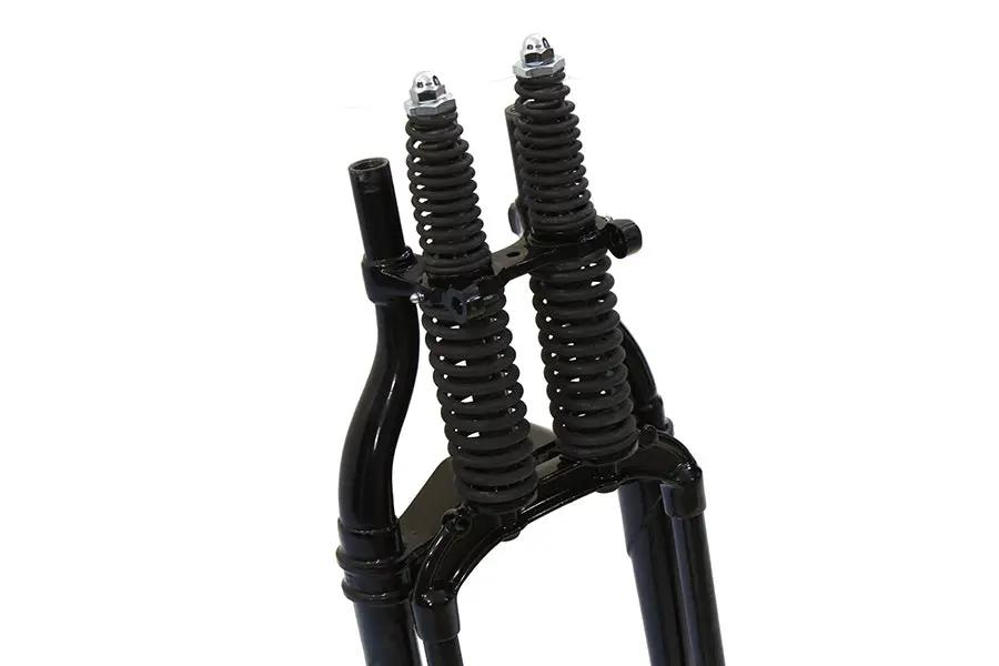V-Twin Black 18 Inch Offset Spring Fork Assembly for Harley Davidson FL & UL Models by V-Twin