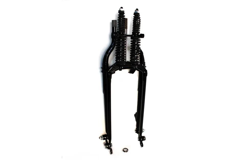 20 inch Inline Spring Fork Assembly Black +2 inch by V-Twin