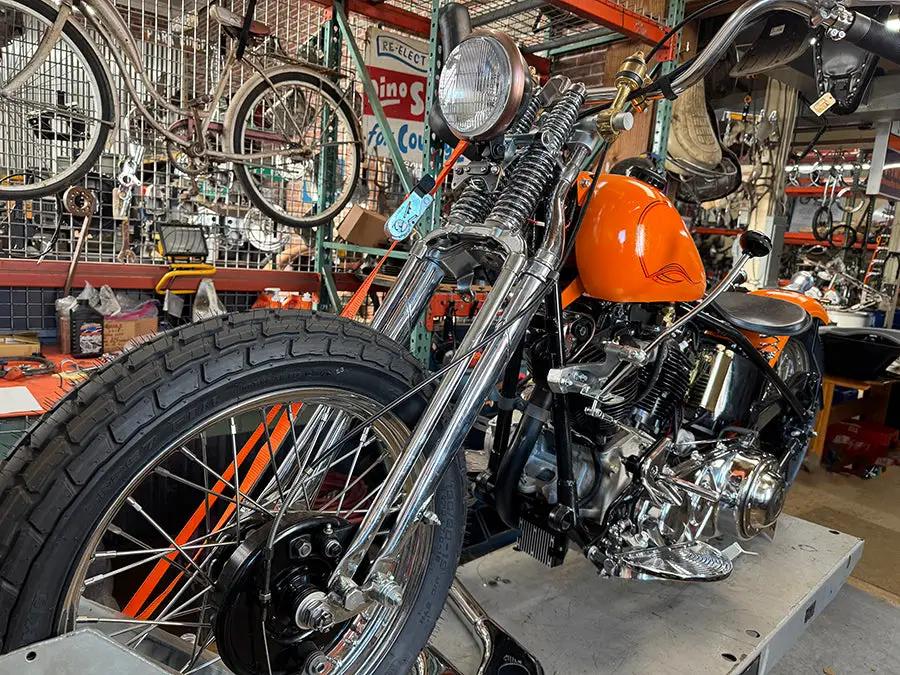 V-Twin 49-2417 22 Inch Inline Spring Fork Assembly for Harley Davidson Models by V-Twin
