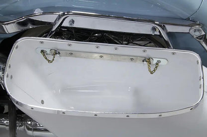V-Twin Replica Bubble Saddlebag Set White for Harley Davidson FL (1958-1967) by V-Twin