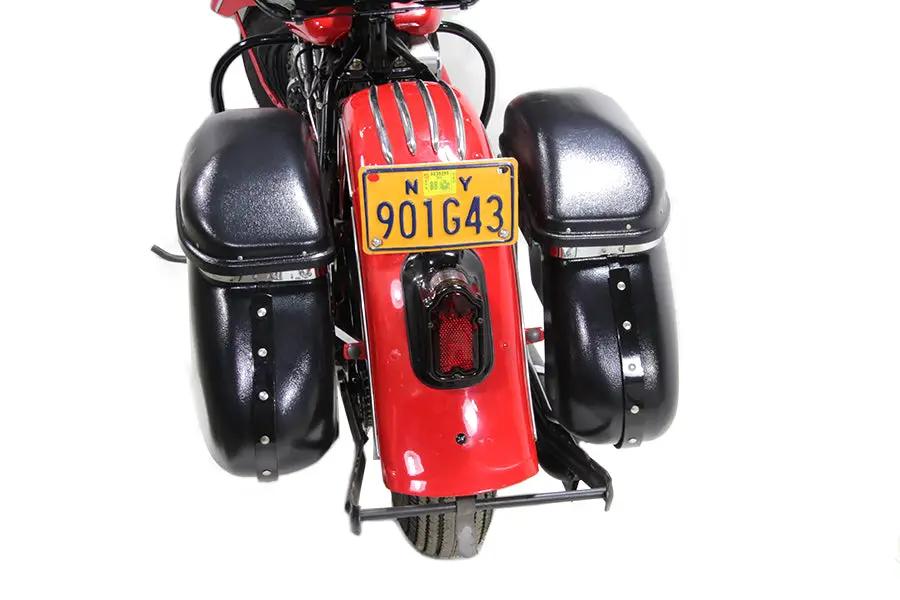 V-Twin Black Magic Royalite Saddlebag Set for Harley Davidson FL (1958-1967) by V-Twin