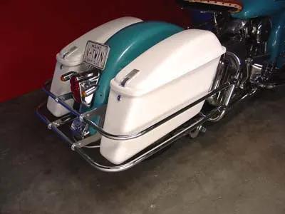 V-Twin Chrome Saddlebag Guard Kit for Harley Davidson FL Models (1968-1977) by V-Twin
