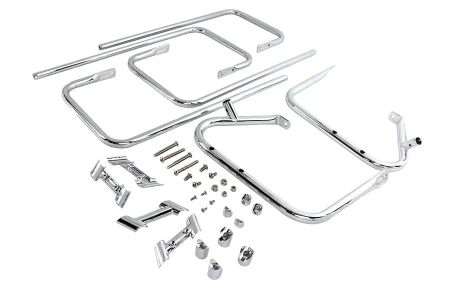 V-Twin Chrome Saddlebag Guard Kit for Harley Davidson FLHT (1997-2006) by V-Twin