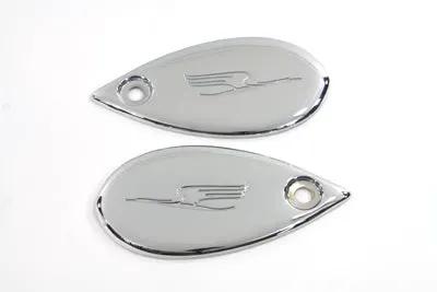 Paughco Chrome Rocker Cover Set with Bird for Spring Forks - Part 168B by Paughco