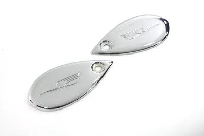 Paughco Chrome Rocker Cover Set with Bird for Spring Forks - Part 168B by Paughco