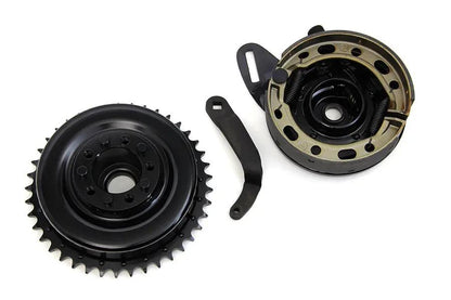 V-Twin 45 Inch Rear Brake Drum and Backing Plate Assembly for Harley Davidson W Models by V-Twin