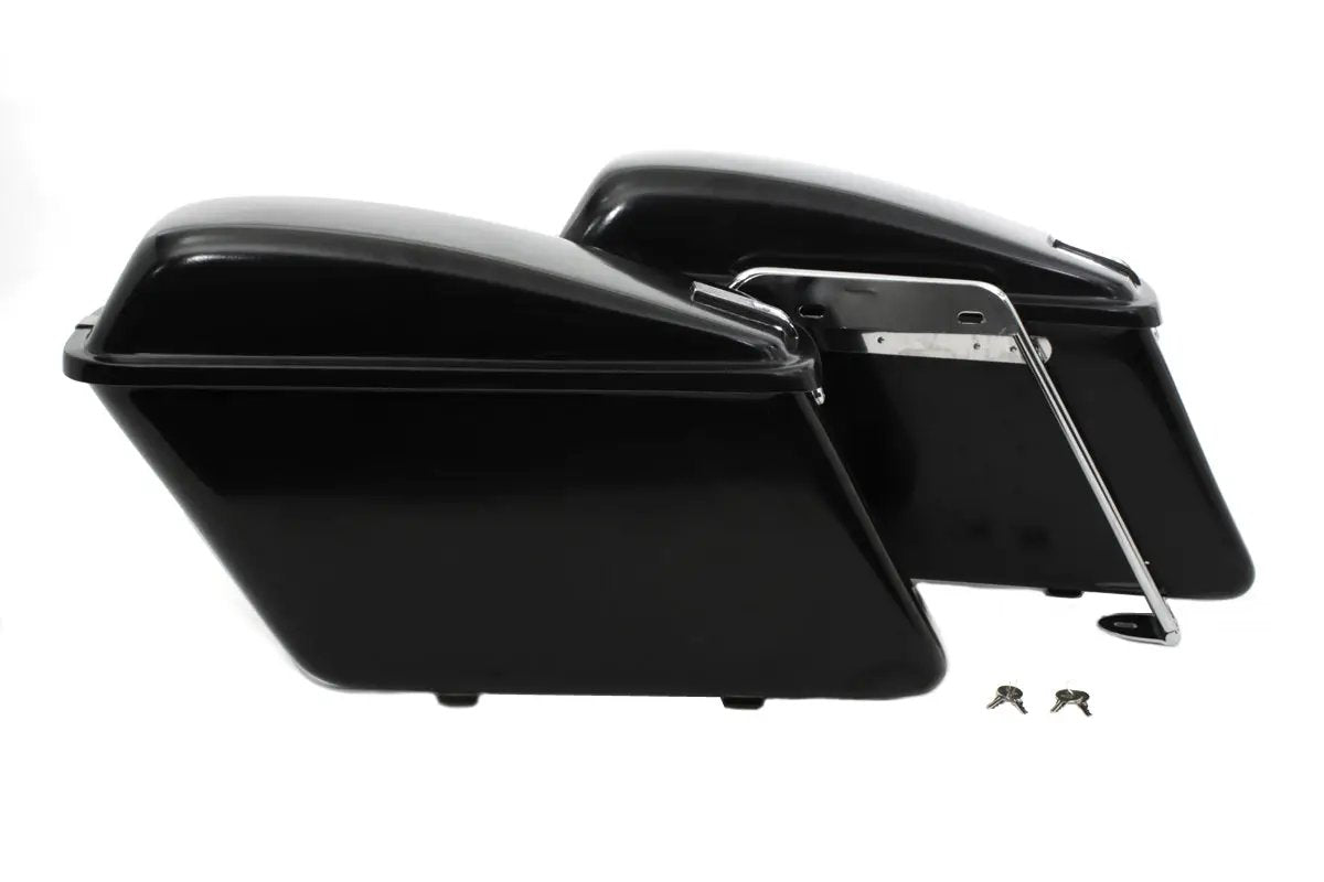 V-Twin Replica Saddlebag Set in Black for Harley Davidson FL and FLH Models - Part 49-2669 by V-Twin