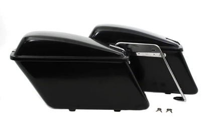 V-Twin Replica Saddlebag Set in Black for Harley Davidson FL and FLH Models - Part 49-2669 by V-Twin
