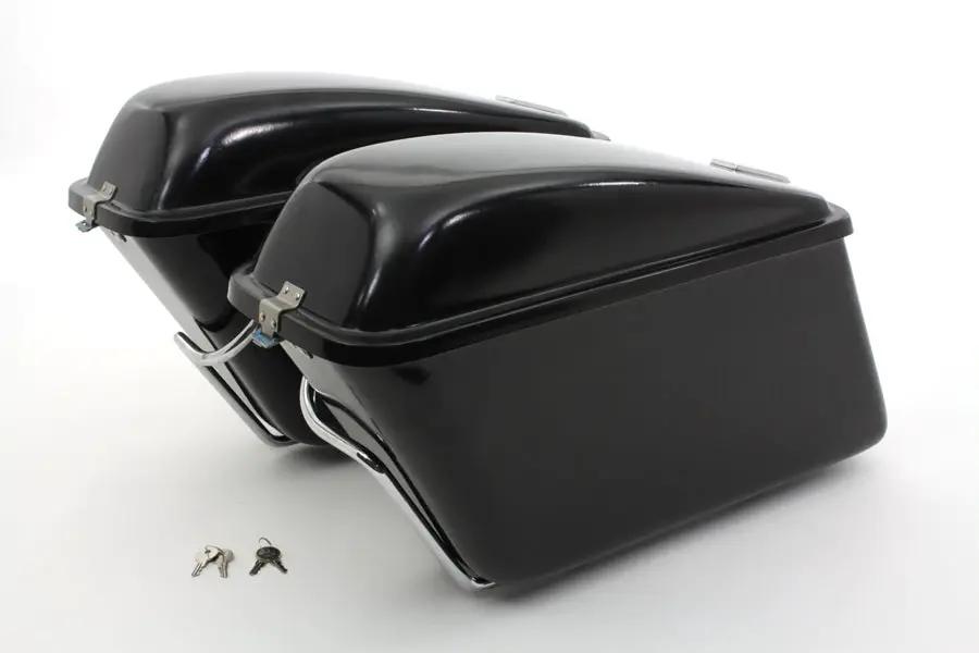 V-Twin Replica Saddlebag Set in Black for Harley Davidson FL and FLH Models - Part 49-2669 by V-Twin