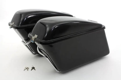 V-Twin Replica Saddlebag Set in Black for Harley Davidson FL and FLH Models - Part 49-2669 by V-Twin