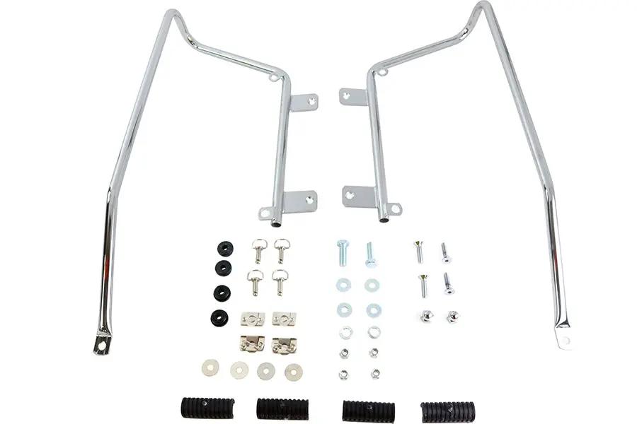 V-Twin Wyatt Gatling Saddlebag Bracket Kit Chrome for Harley Davidson FXST (1984-1993) by V-Twin