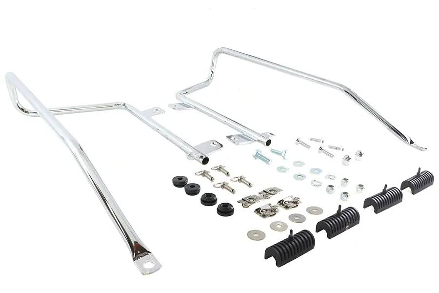 V-Twin Wyatt Gatling Saddlebag Bracket Kit Chrome for Harley Davidson FXST (1984-1993) by V-Twin