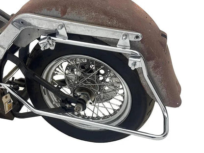 V-Twin Wyatt Gatling Saddlebag Bracket Kit Chrome for Harley Davidson FXST (1984-1993) by V-Twin