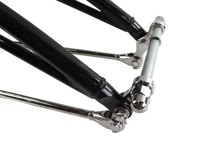 V-Twin Leaf Spring Fork Assembly with Headlamp Brackets – 44 Inch Length, 7 Inch Rocker Space, Includes Top Crown Nut by V-Twin