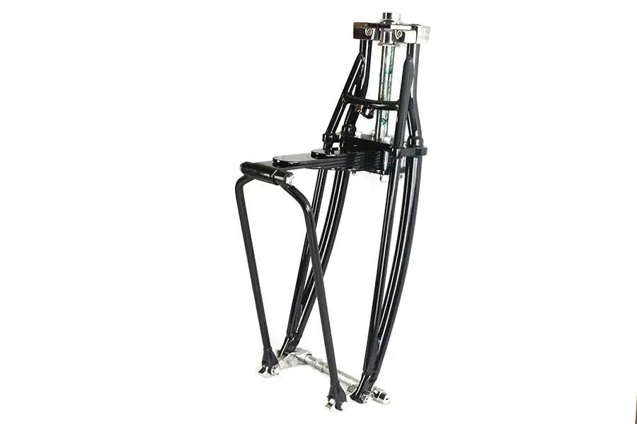 V-Twin Leaf Spring Fork Assembly Black with Headlamp Brackets - 49-2728 by V-Twin