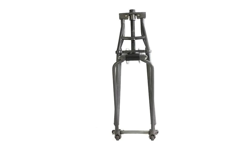 V-Twin Leaf Spring Fork Assembly Parkerized with 3/4 Inch Axle and Chrome Acorn Nuts by V-Twin