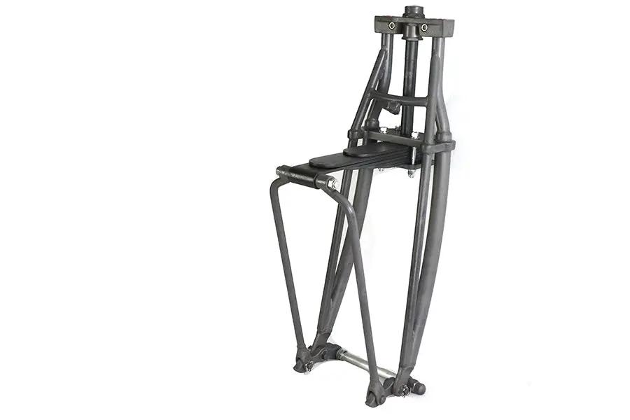 V-Twin Leaf Spring Fork Assembly Parkerized with 3/4 Inch Axle and Chrome Acorn Nuts by V-Twin