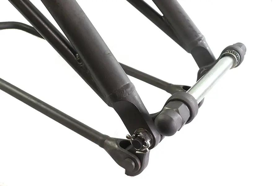V-Twin Leaf Spring Fork Assembly Parkerized with 3/4 Inch Axle and Chrome Acorn Nuts by V-Twin