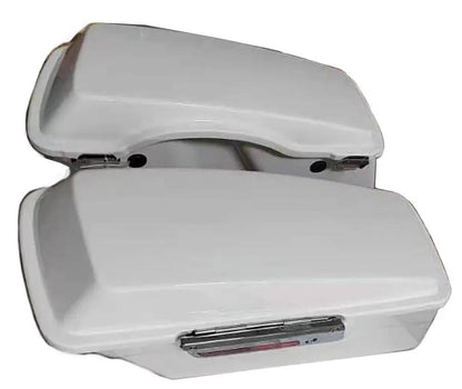 V-Twin Saddlebag Kit White for Harley Davidson FLT (1993-2002) by V-Twin