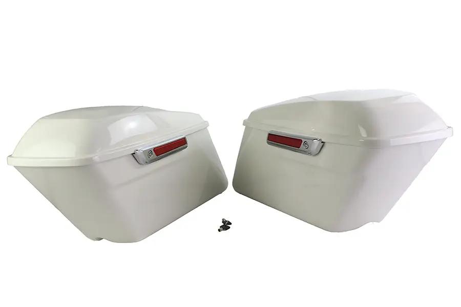 V-Twin Saddlebag Kit White for Harley Davidson FLT Models (2014-2023) by V-Twin