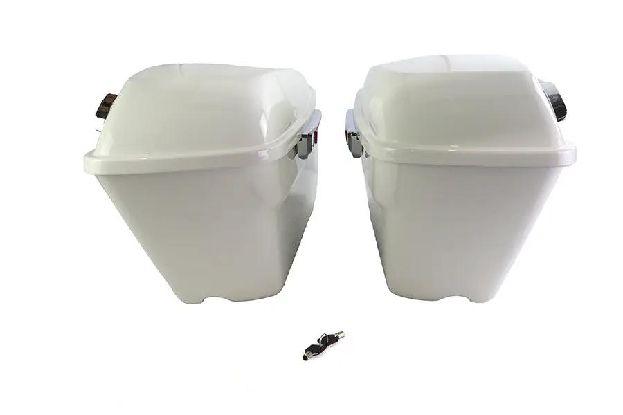 V-Twin Saddlebag Kit White for Harley Davidson FLT Models (2014-2023) by V-Twin