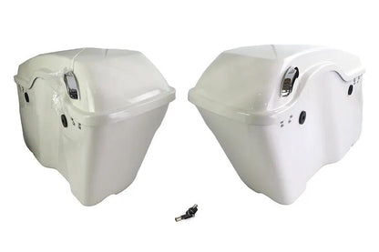 V-Twin Saddlebag Kit White for Harley Davidson FLT Models (2014-2023) by V-Twin