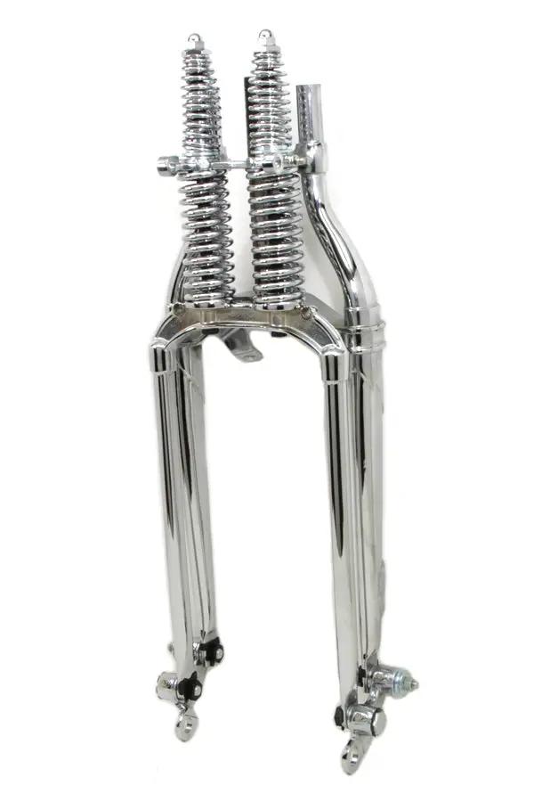V-Twin 18 Inch Chrome Inline Spring Fork Assembly for Harley Davidson EL & FL Models by V-Twin