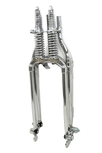 V-Twin 18 Inch Chrome Inline Spring Fork Assembly for Harley Davidson EL & FL Models by V-Twin