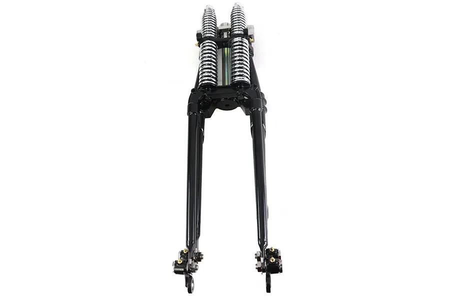 V-Twin 18 inch Tedd Narrow Spring Fork Assembly Black with Detailed Construction and Original Fittings by V-Twin