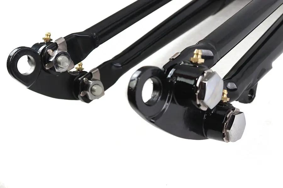 V-Twin 18 inch Tedd Narrow Spring Fork Assembly Black with Detailed Construction and Original Fittings by V-Twin
