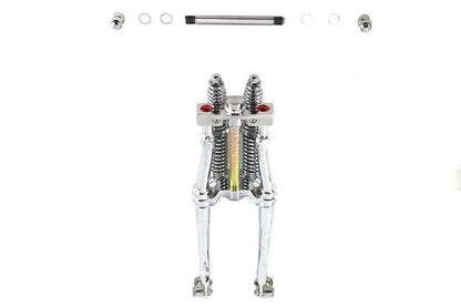 V-Twin 18 Inch Tedd Narrow Spring Fork Assembly Chrome - Classic Look with Modern Detailing by V-Twin