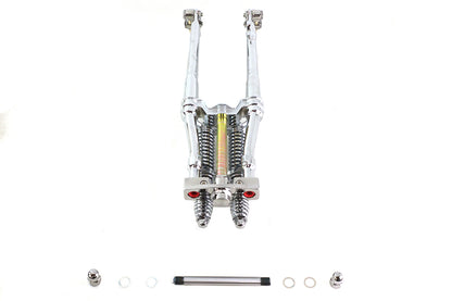 V-Twin 49-3132 24-Inch Tedd Narrow Spring Fork Assembly Chrome
