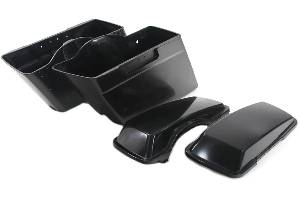 V-Twin Manufacturing Stretch Saddlebag Set with Lids for Harley Davidson FLT by V-Twin