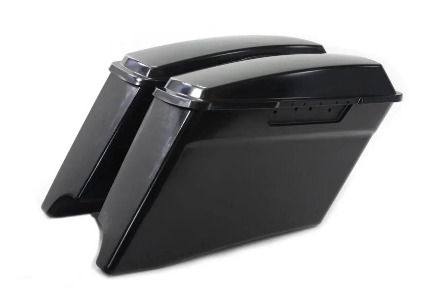 V-Twin Manufacturing Stretch Saddlebag Set with Lids for Harley Davidson FLT by V-Twin