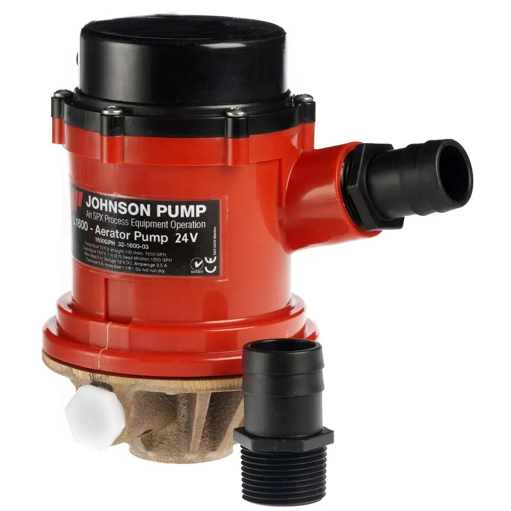 Johnson Pump Pro Series 1600 GPH 24V Livewell/Baitwell Pump - Part Number 16004B-24