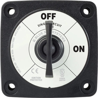 Blue Sea Systems 6005200 Mini On-Off Battery Switch with Key - Black