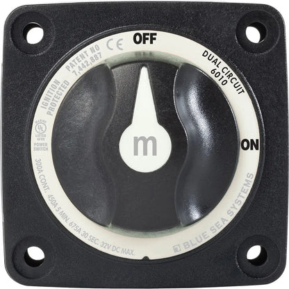 Blue Sea Systems 6010200 m-Series Mini Dual Circuit Battery Switch - Black