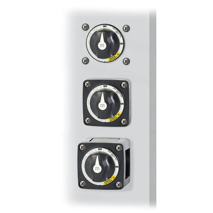 Blue Sea Systems m-Series Dual Circuit Plus Battery Switch - Black, Part #6011200