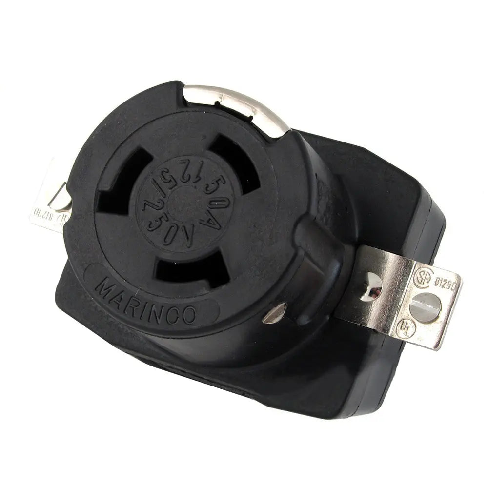 Marinco 6369CR 50-Amp 125/250V Wire Dockside Receptacle with Marine-Grade Construction