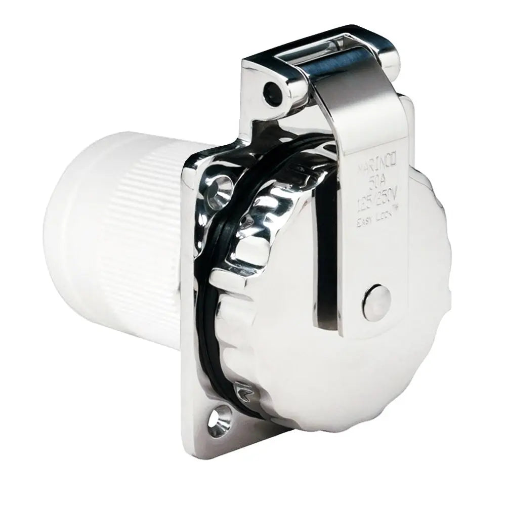 Marinco 6373EL-B 50Amp 125/250V Stainless Steel Power Inlet with Easy Lock System