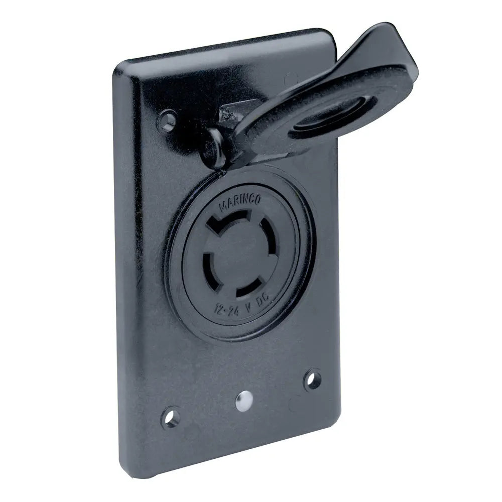 Marinco 2018BR-MB 12/24V Receptacle with Flip Lid and Bracket