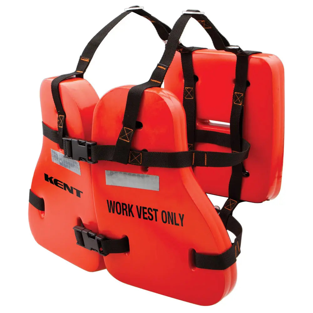 Kent Vinyl Dip Commercial Work Vest with Reflective Panels and Adjustable Fit
