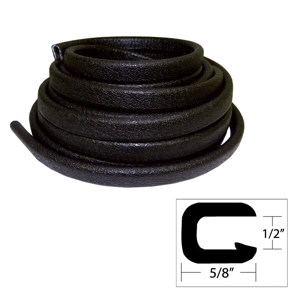 TACO Marine Flexible Vinyl Trim - 25 Feet Length, Black, Part V30-1316B25-1