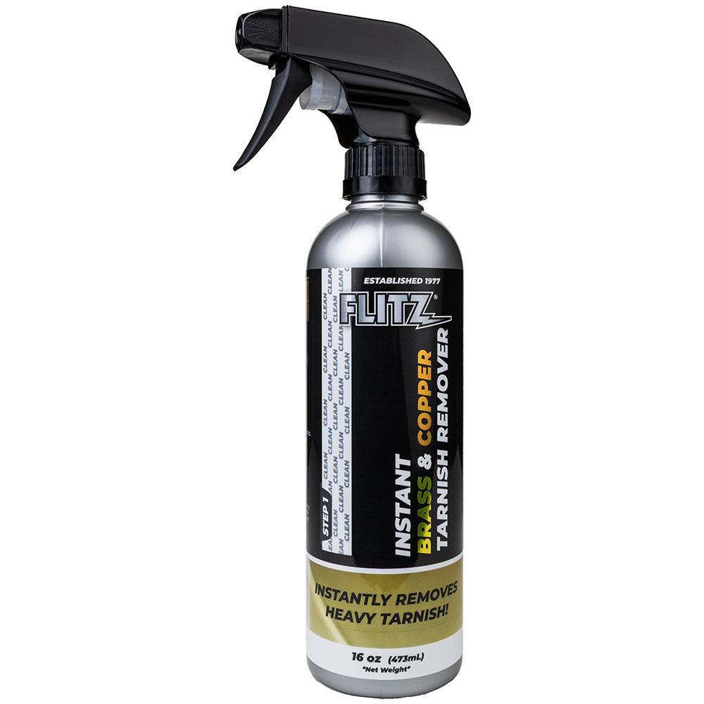 Flitz Instant Brass & Copper Tarnish Remover - 16 oz Spray for Heavy Tarnish and Rust