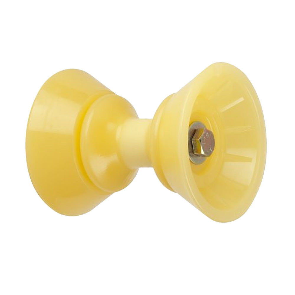 C.E. Smith 3-Inch Bow Bell Roller Assembly - Yellow TPR for Boat Trailers