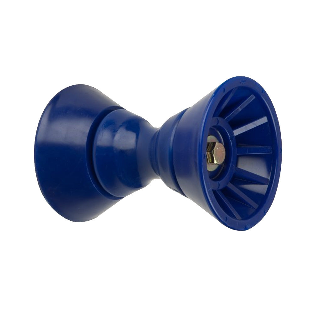C.E. Smith 4-inch Bow Bell Roller Assembly - Blue TPR for Boat Trailers