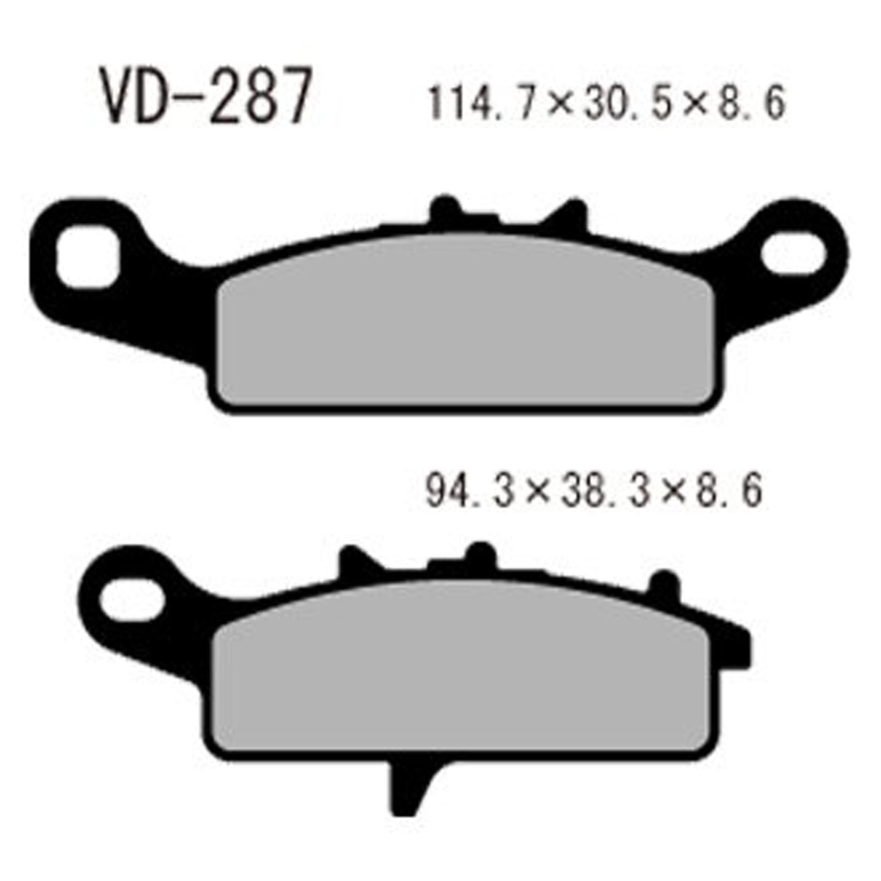 VESRAH VD-287 Brake Pads for Reliable Performance