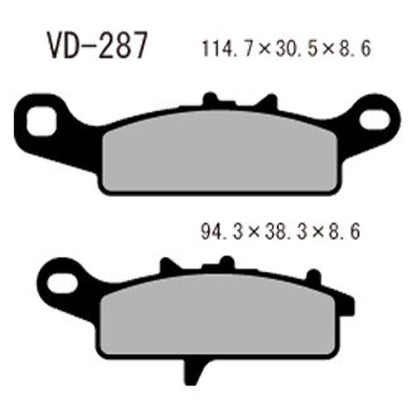 VESRAH VD-287 Brake Pads for Reliable Performance