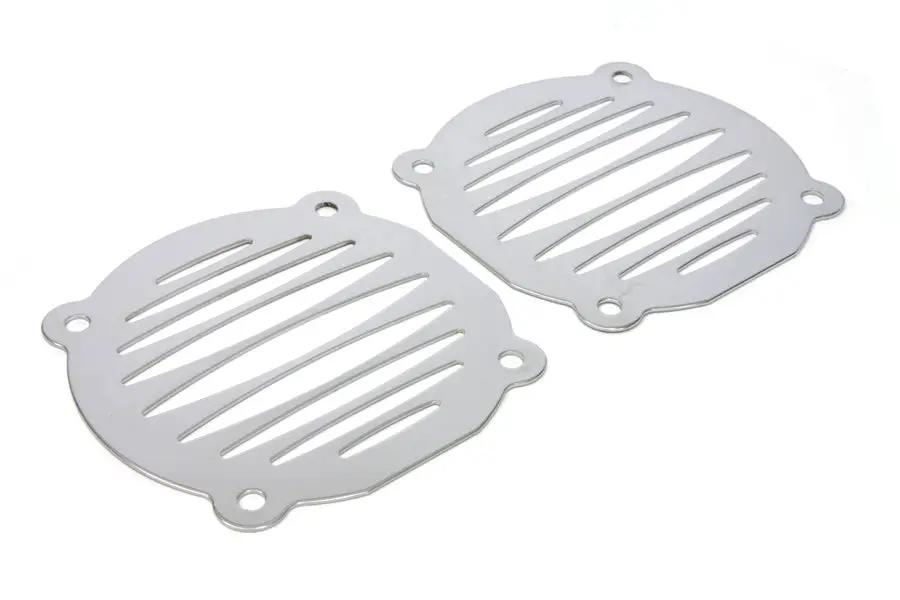 American Dresser Chrome Milled Slots Speaker Grill Set for Harley Davidson FLT Models by American Dresser