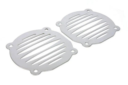 American Dresser Chrome Milled Slots Speaker Grill Set for Harley Davidson FLT Models by American Dresser